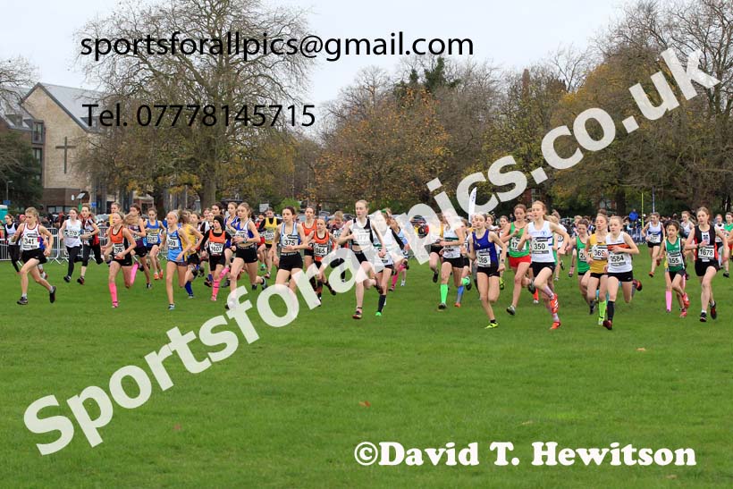 Girls Under-13s, 2022 British Athletics Cross Challenge, Sefton Park, Liverpool.  Photo: David T. Hewitson/Sports for All Pics